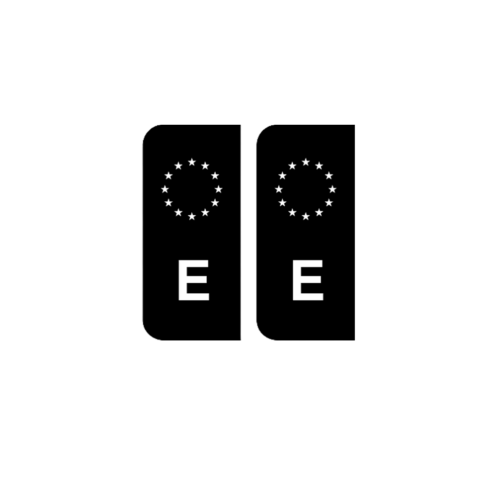 Vinilo Negro “E” para Matrículas